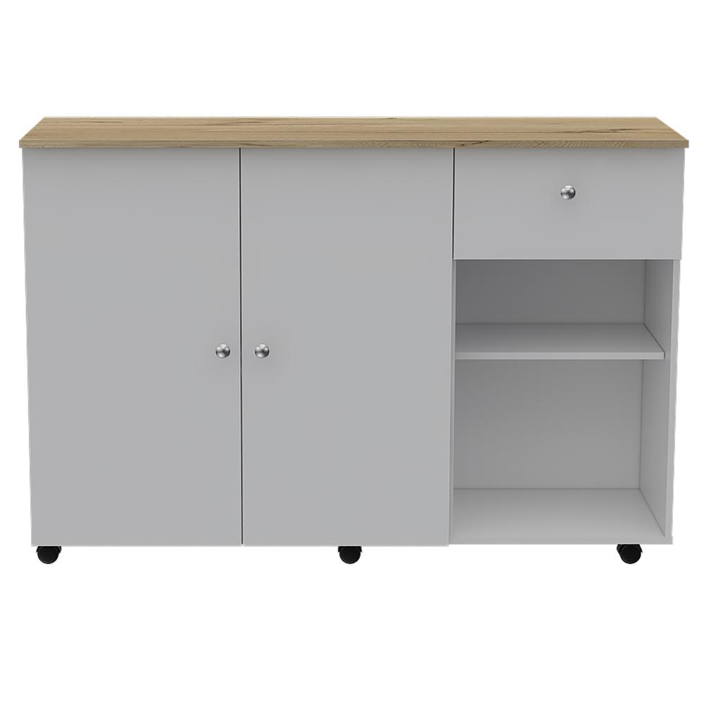 Syros Kitchen Island Cart White. Picture 1