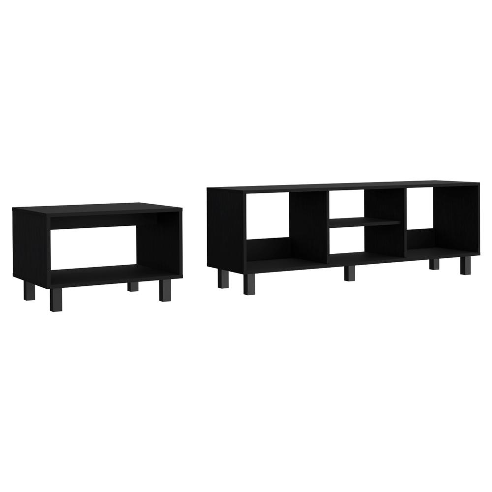 Carter 2 Piece Living Room Set, Streamlined with TV Stand and Coffee Table. Picture 1