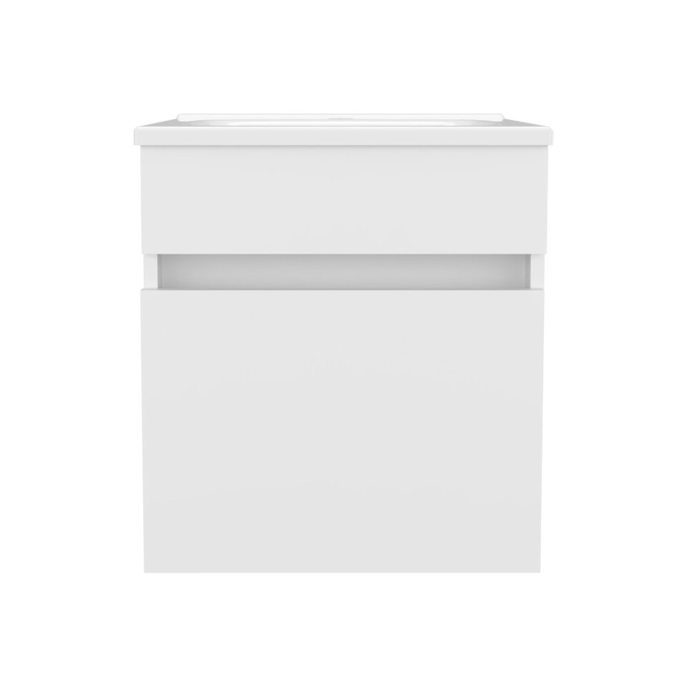 Naknek Bathroom Vanity, 1 Door, White. Picture 4