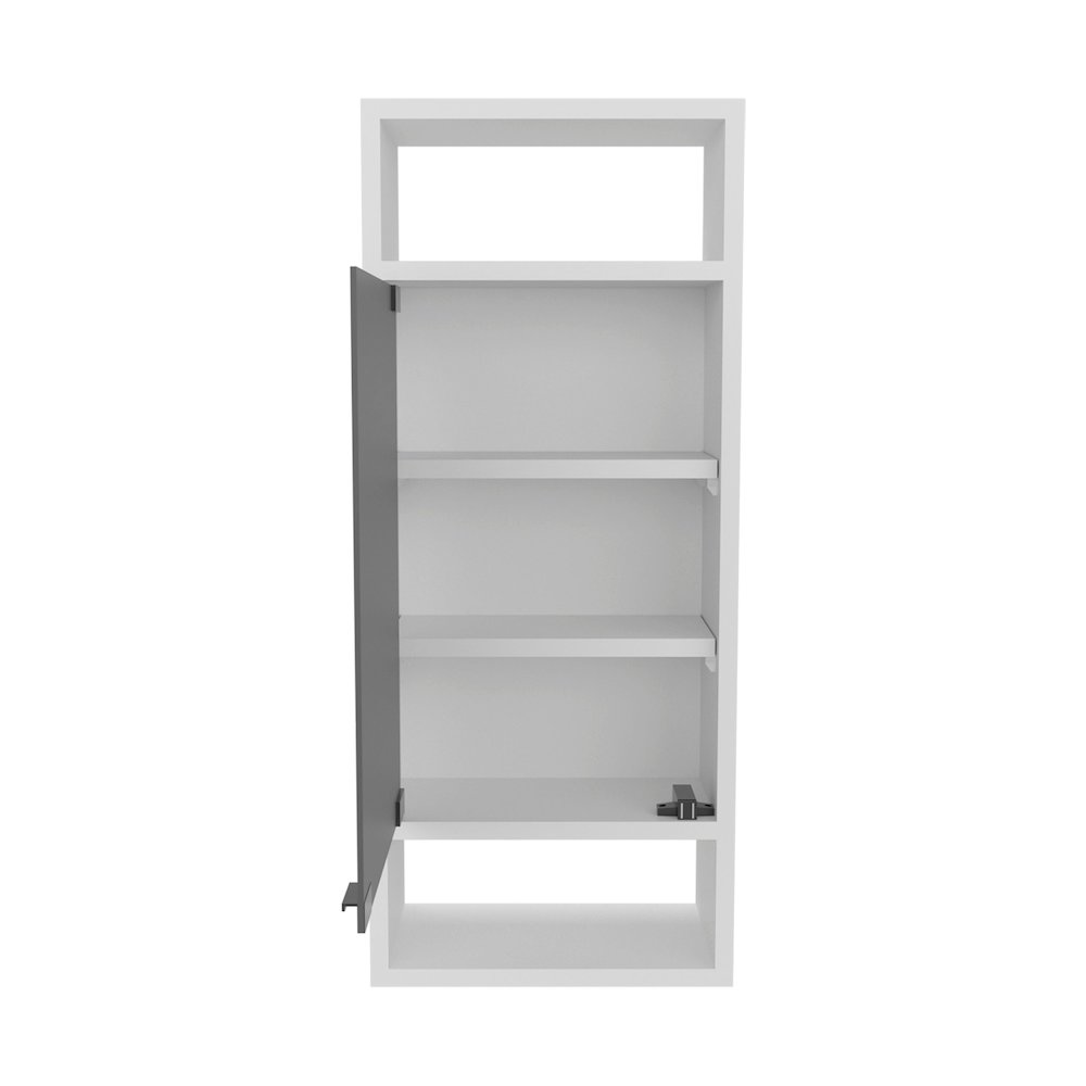 Sayre Medicine Cabinet, 1 Door, 5 Shelves, 1 Mirror, White. Picture 2