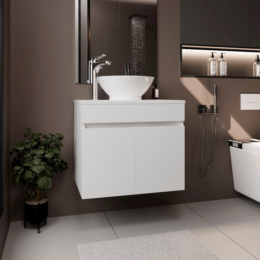 Capac Bathroom Vanity, 2 Doors, White. Picture 6