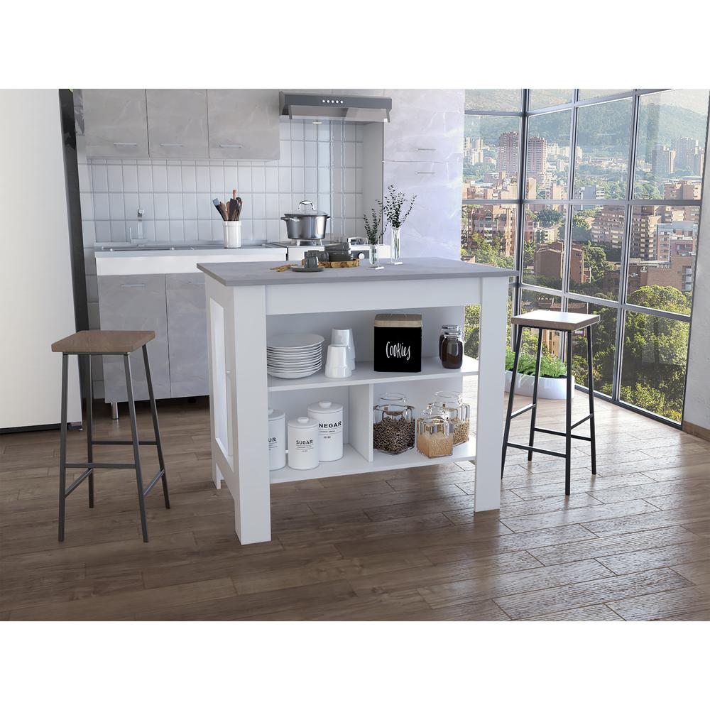 Delos Kitchen Island White - Ibiza - Marble. Picture 5