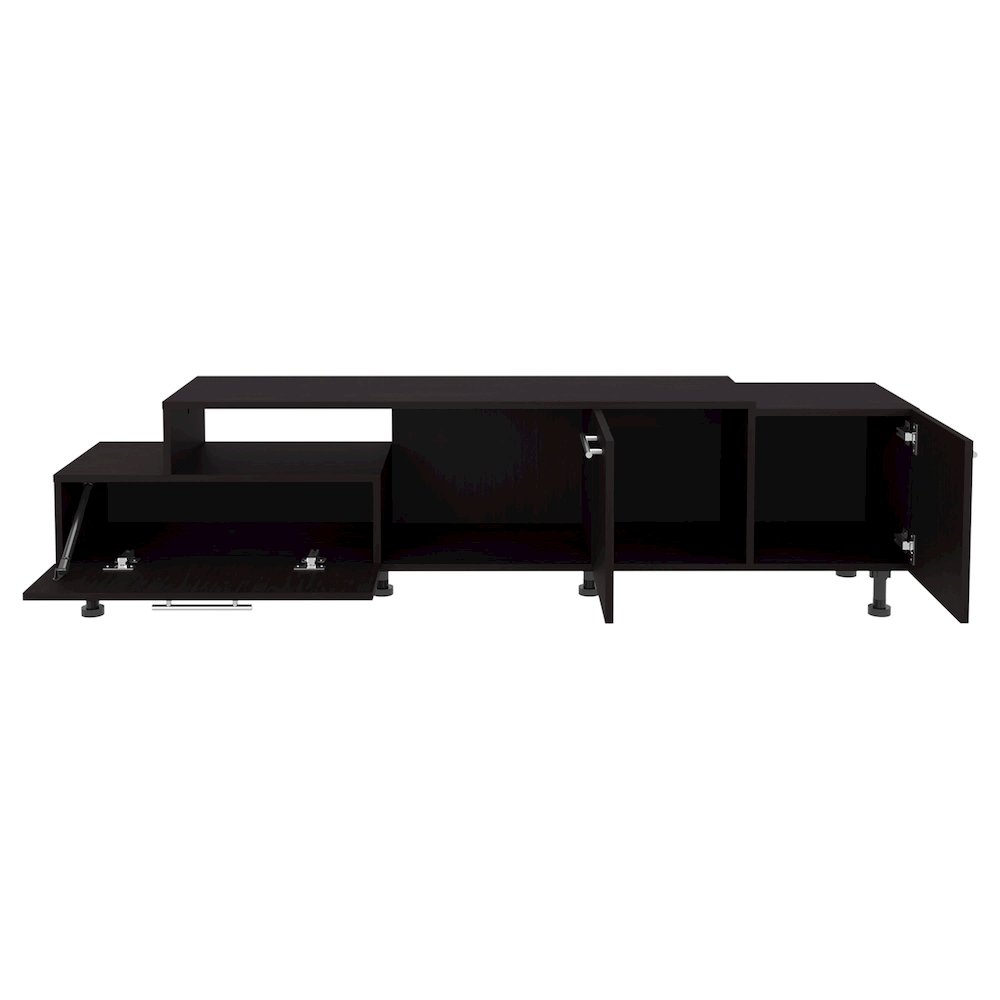 Olmitz Tv Stand, 3 Doors, 1 Shelf, 50" TV Capacity, Black Wengue. Picture 1