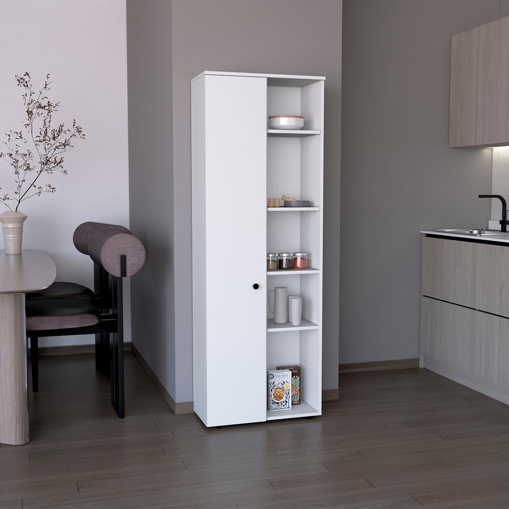 Kitchen Storage Cabinet With One Door, Five Interior Shelves. Picture 6