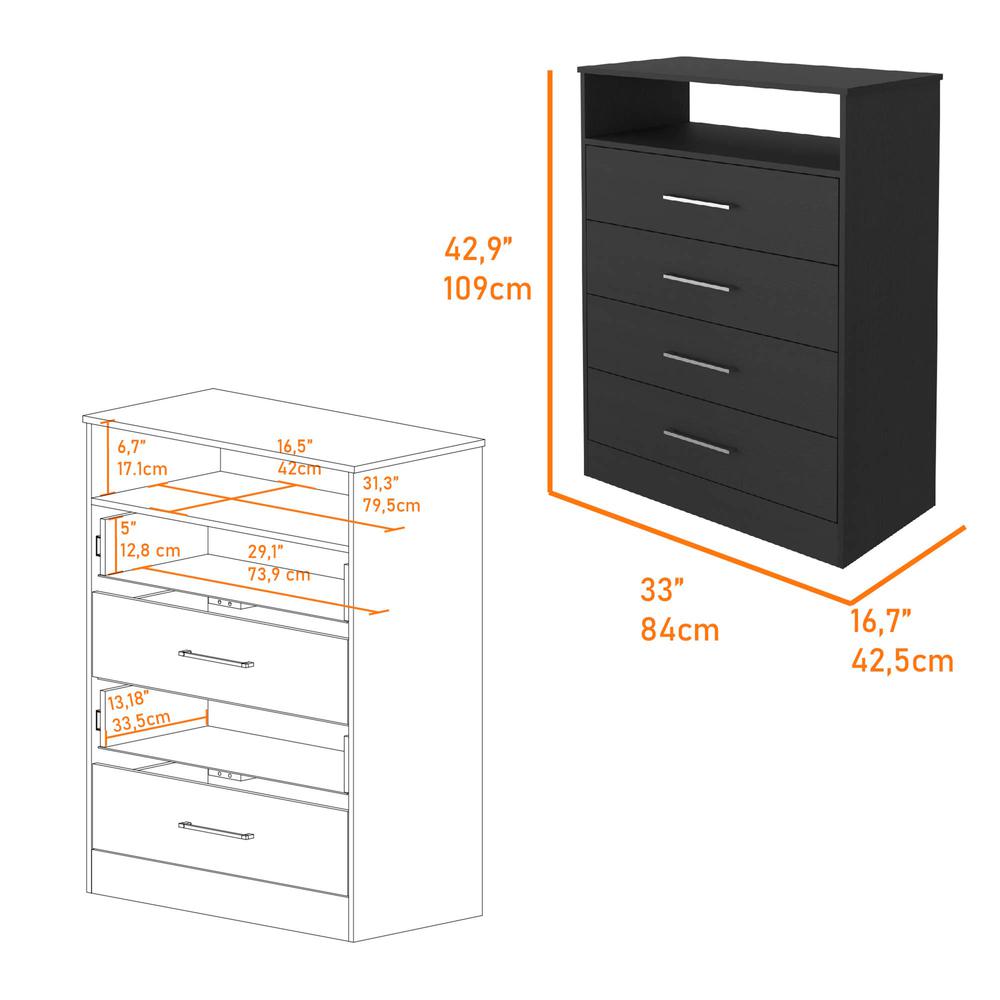 Paxon 2 Piece Bedroom Set, London Armoire + Egeo 5 Drawer Dresser. Picture 4
