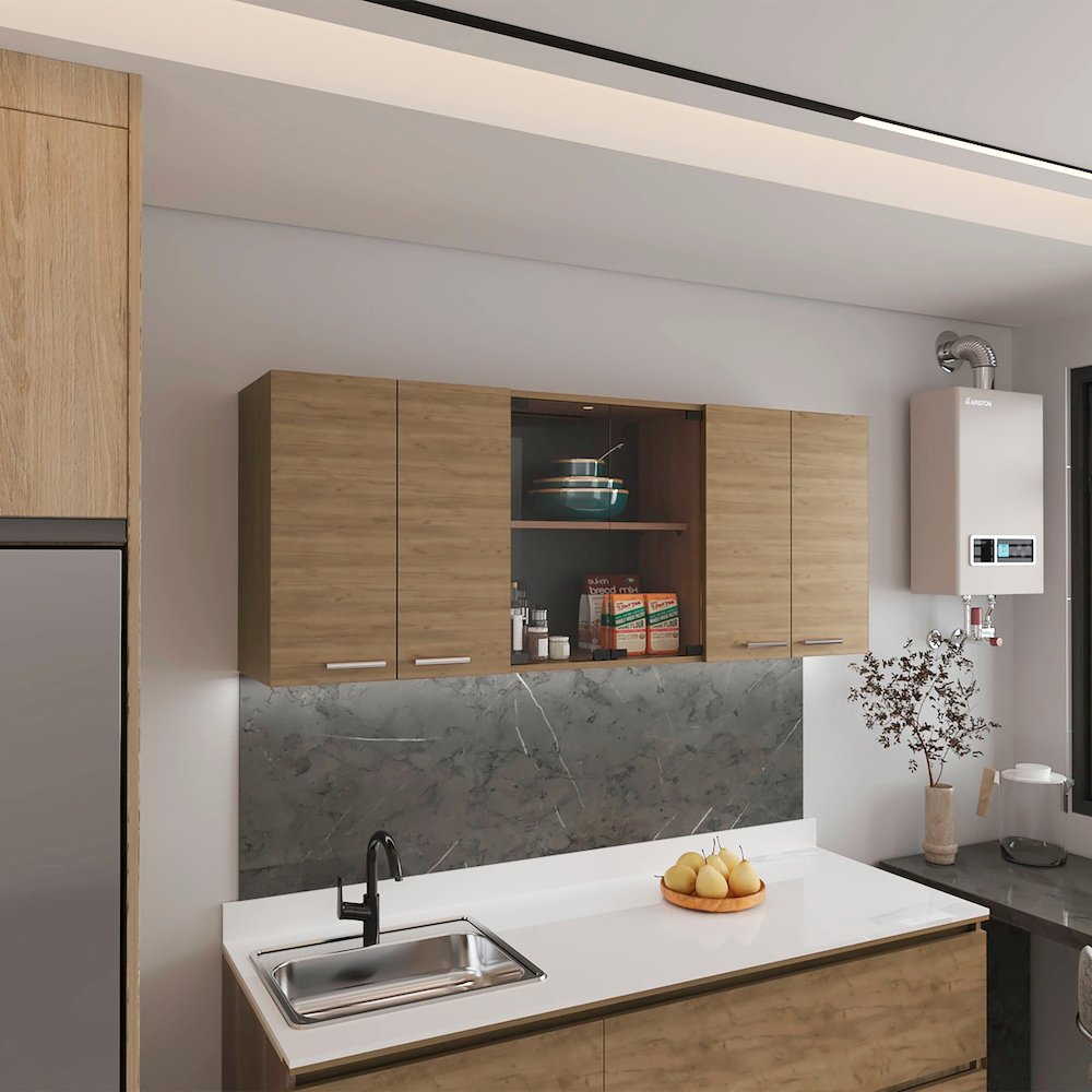 150 Wall Cabinet with Four Doors, Two Internal Shelves. Picture 6