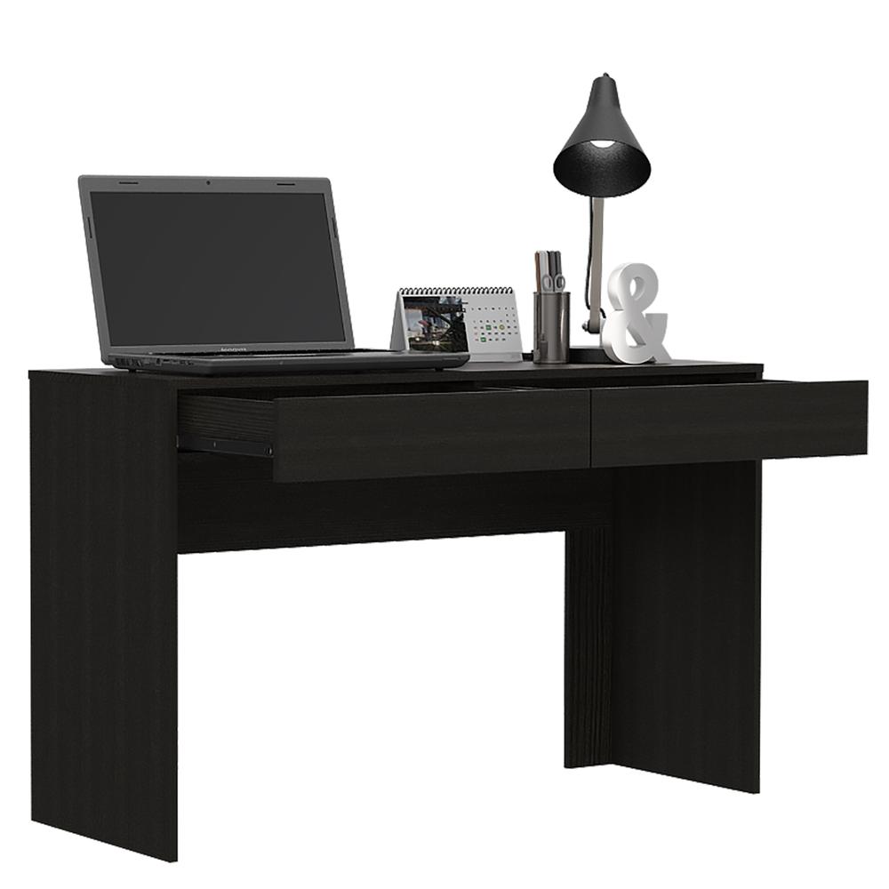 Acanto 2 Drawer Computer Desk Black Wengue. Picture 3