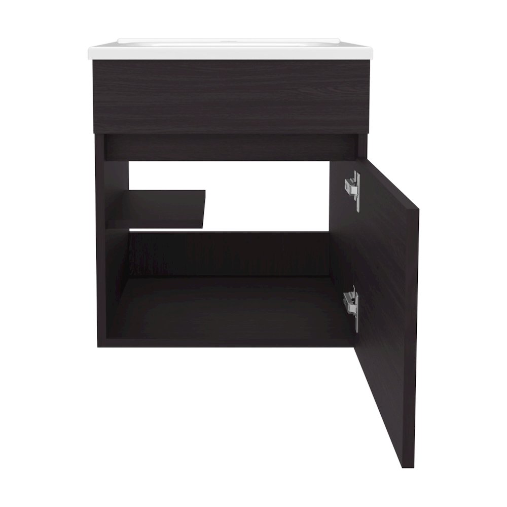Naknek Bathroom Vanity, 1 Door, Black Wengue. Picture 2