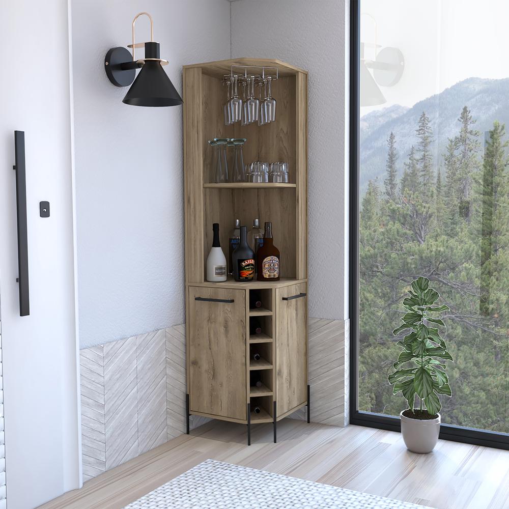 DEPOT E-SHOP Bosnia Corner Bar Cabinet. Picture 5