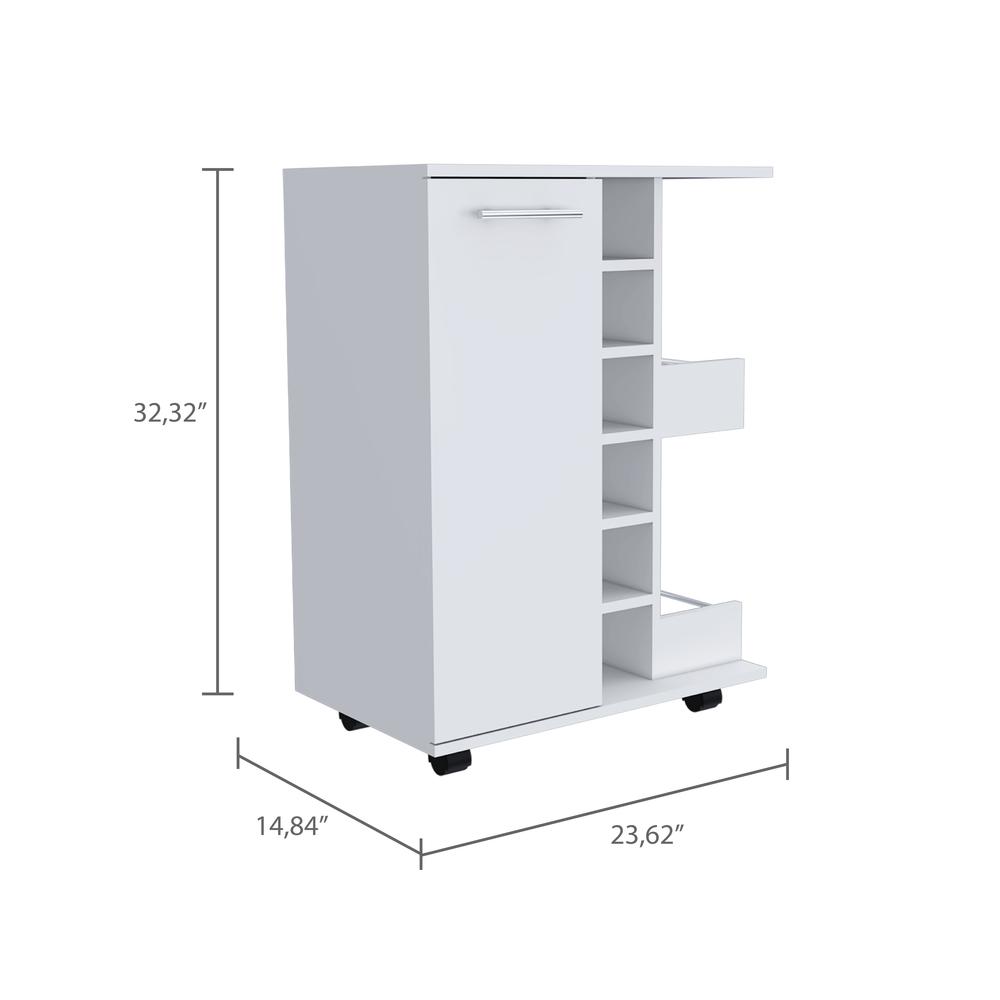 Magda Bar Cart - White. Picture 3