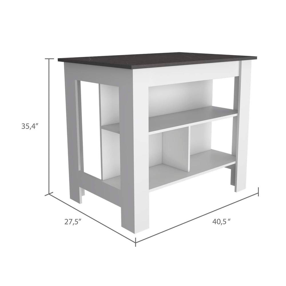 Delos Kitchen Island White - Onix. Picture 3