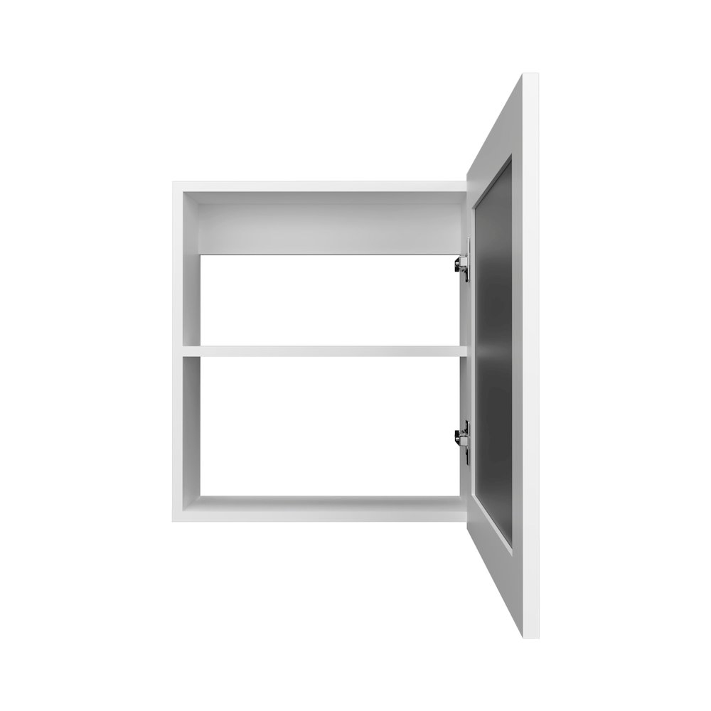 Asheboro Medicine Cabinet with 2 Shelves, 1 Door, and 1 Mirror, White. Picture 2