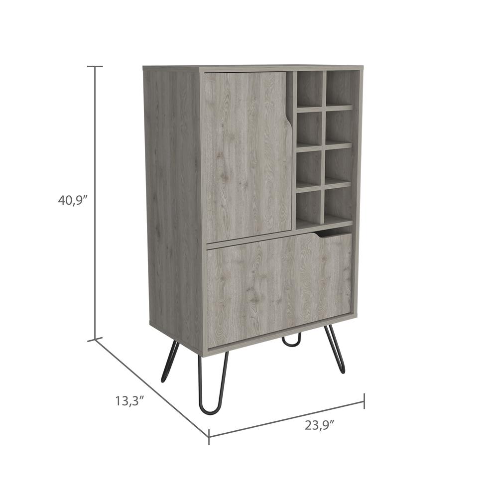 Zamna L Bar Cabinet-Light Grey. Picture 8