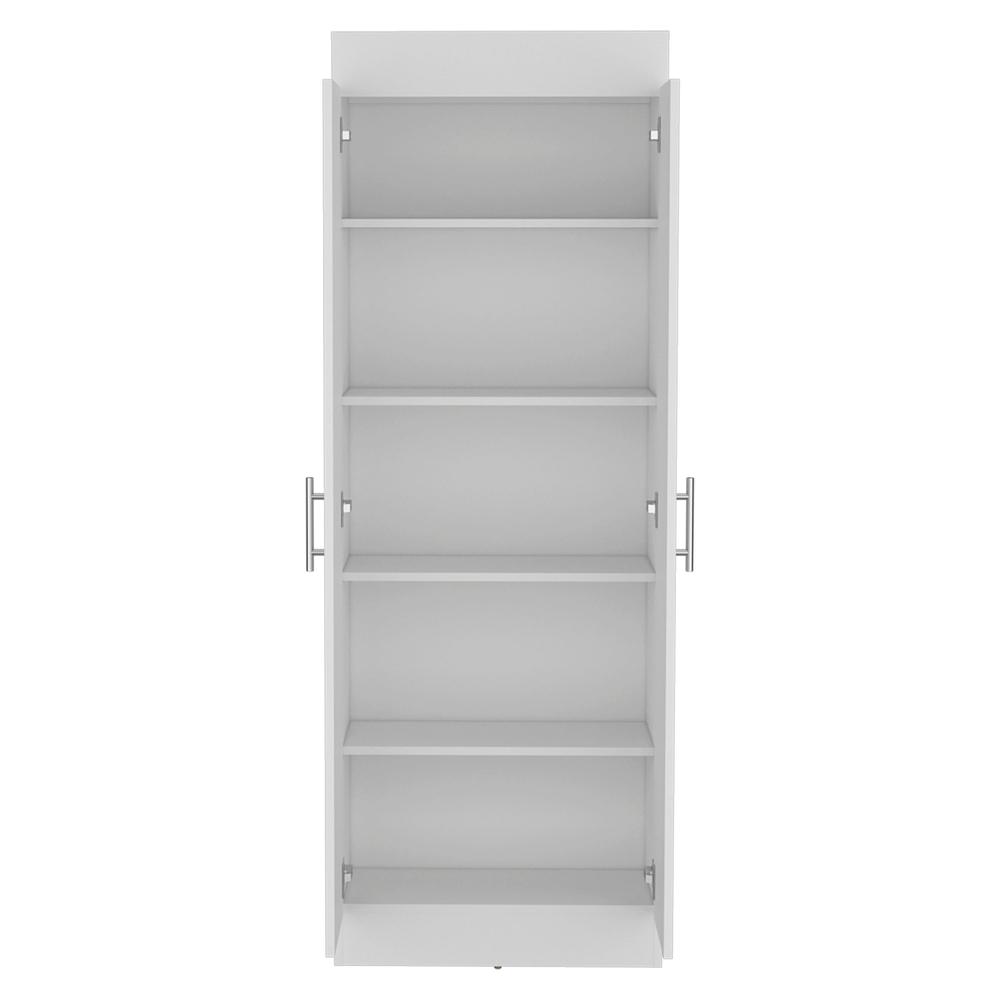 Teller Pantry Cabinet with 5 Shelves, White -Kitchen. Picture 2