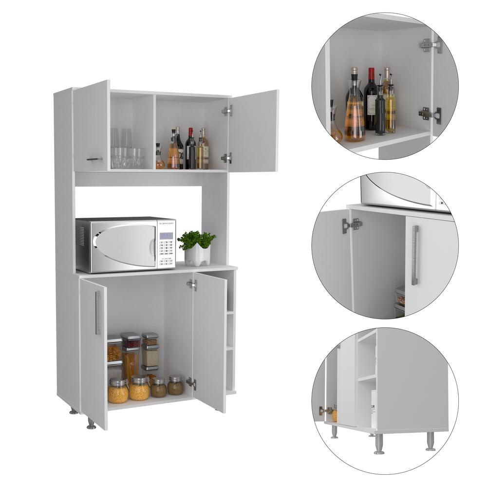 Malta Kitchen Pantry Cabinet White. Picture 3