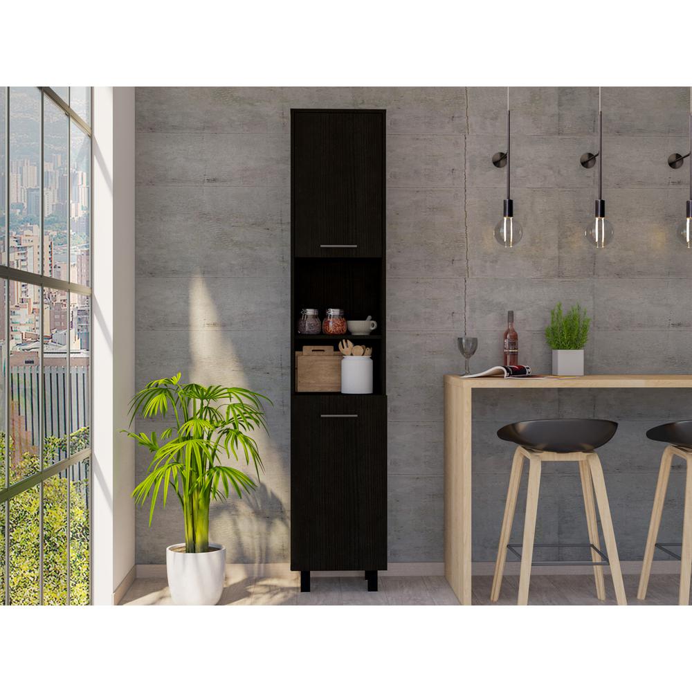 Ikaria Kitchen Pantry Black. Picture 1