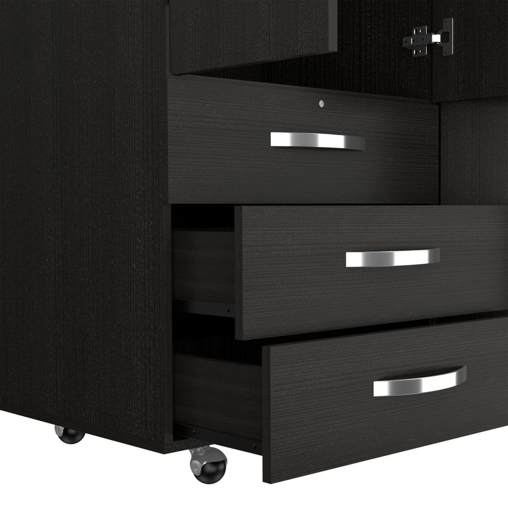 Hamilton Mobile Armoire - Black. Picture 5