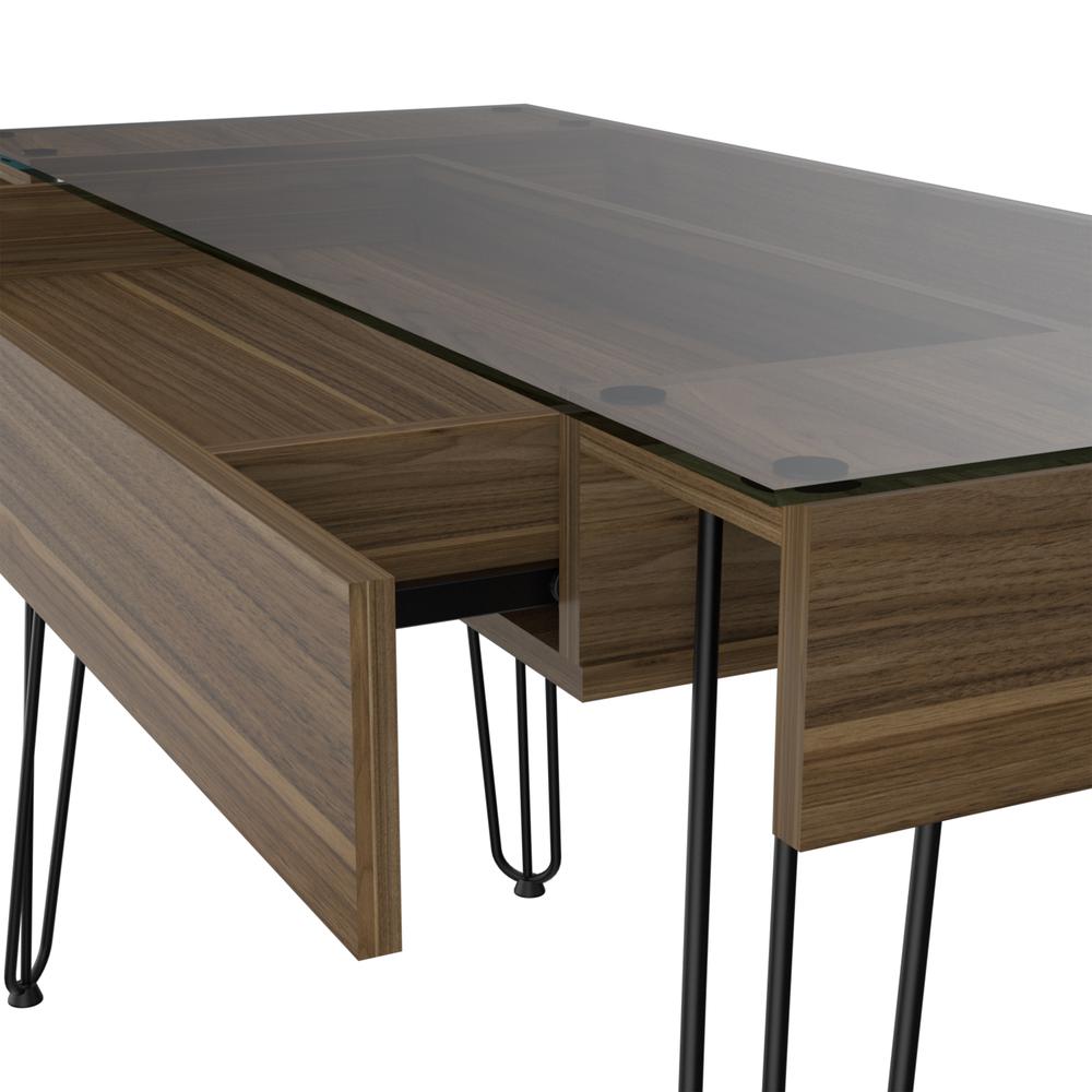 Arizona 120 Drawer Desk - Mahogany. Picture 5