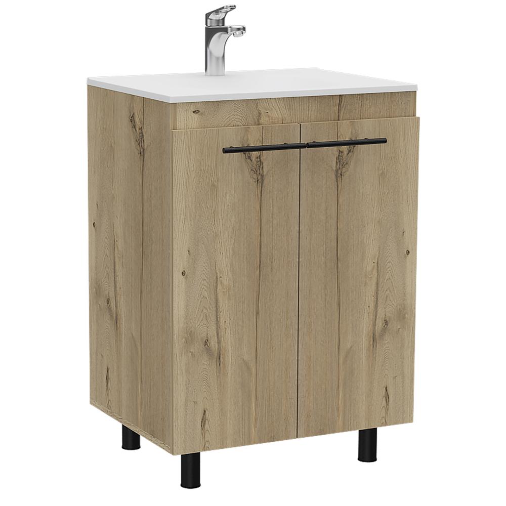 Dustin Free Standing Sink Cabinet Pine. Picture 1