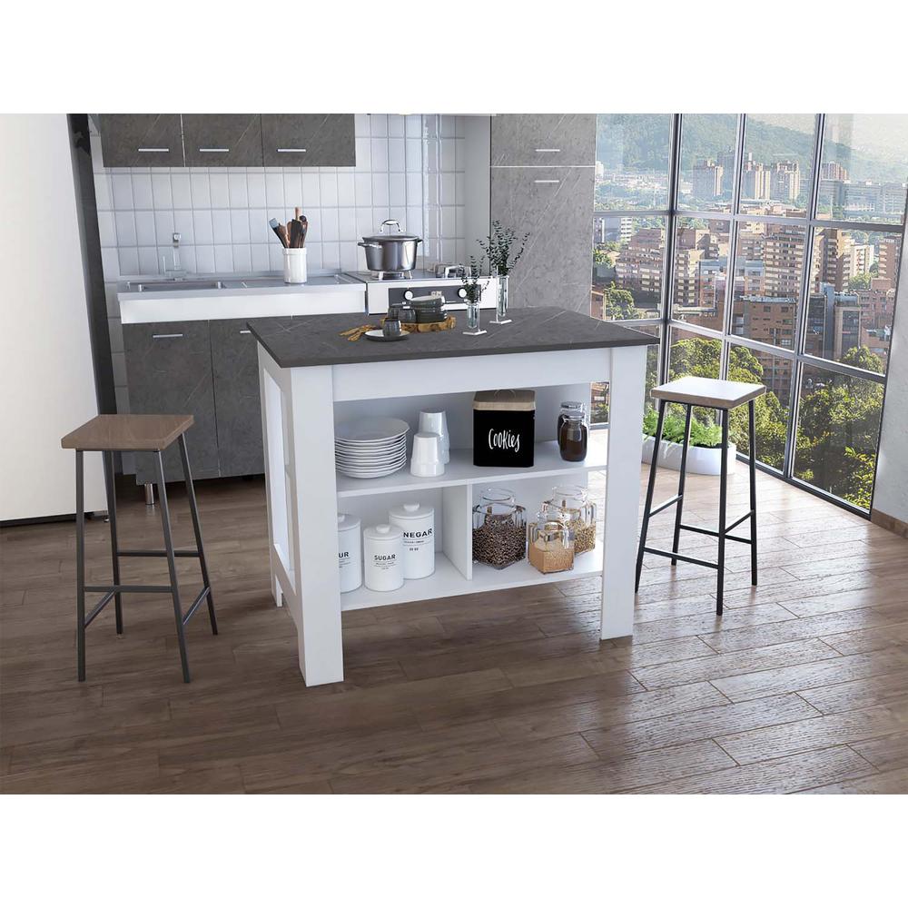 Delos Kitchen Island White - Onix. Picture 5