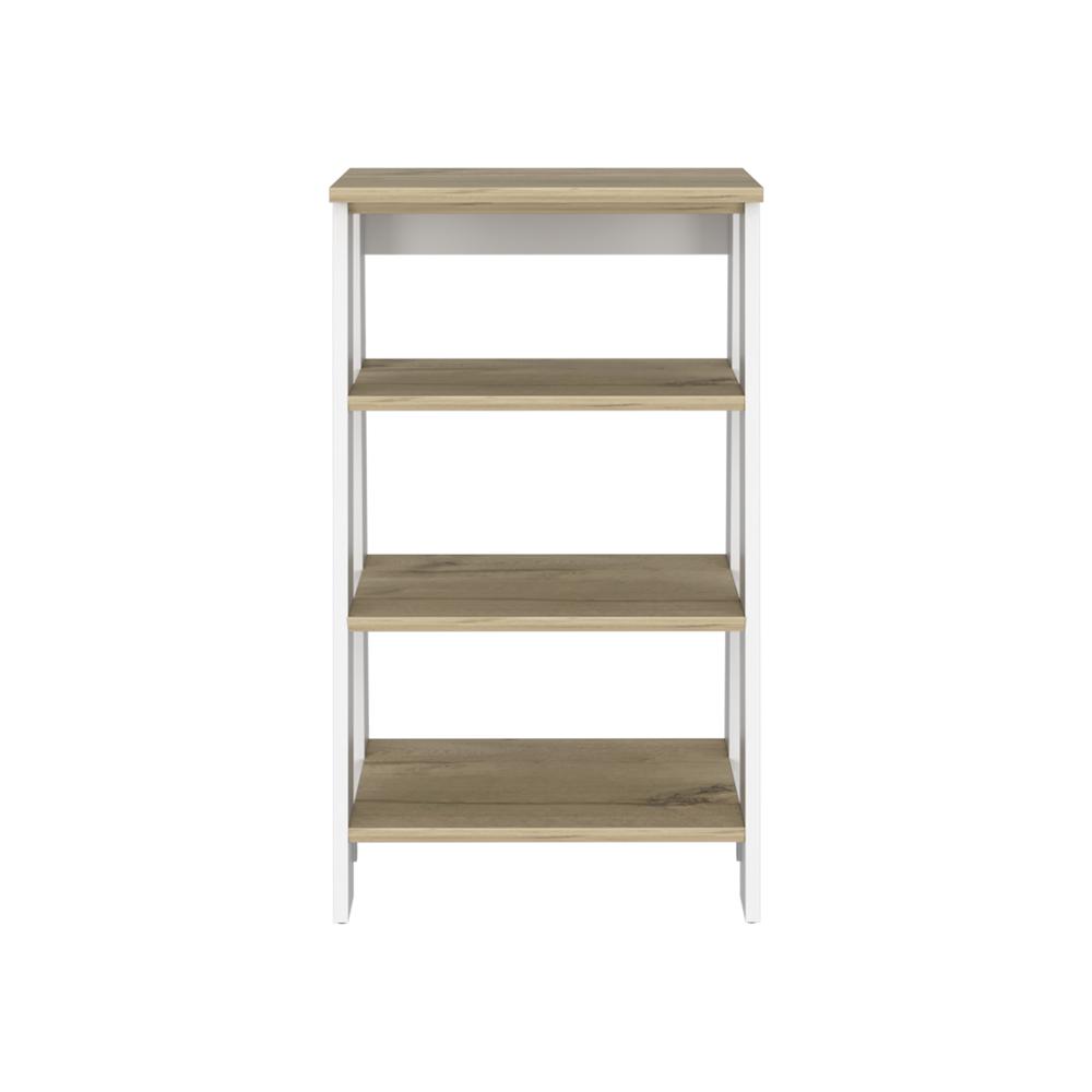 Colyn Linen Cabinet - Light Oak - White. Picture 1