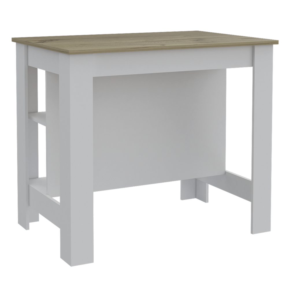 Antibacterial Delos Kitchen Island White-Light Oak. Picture 2