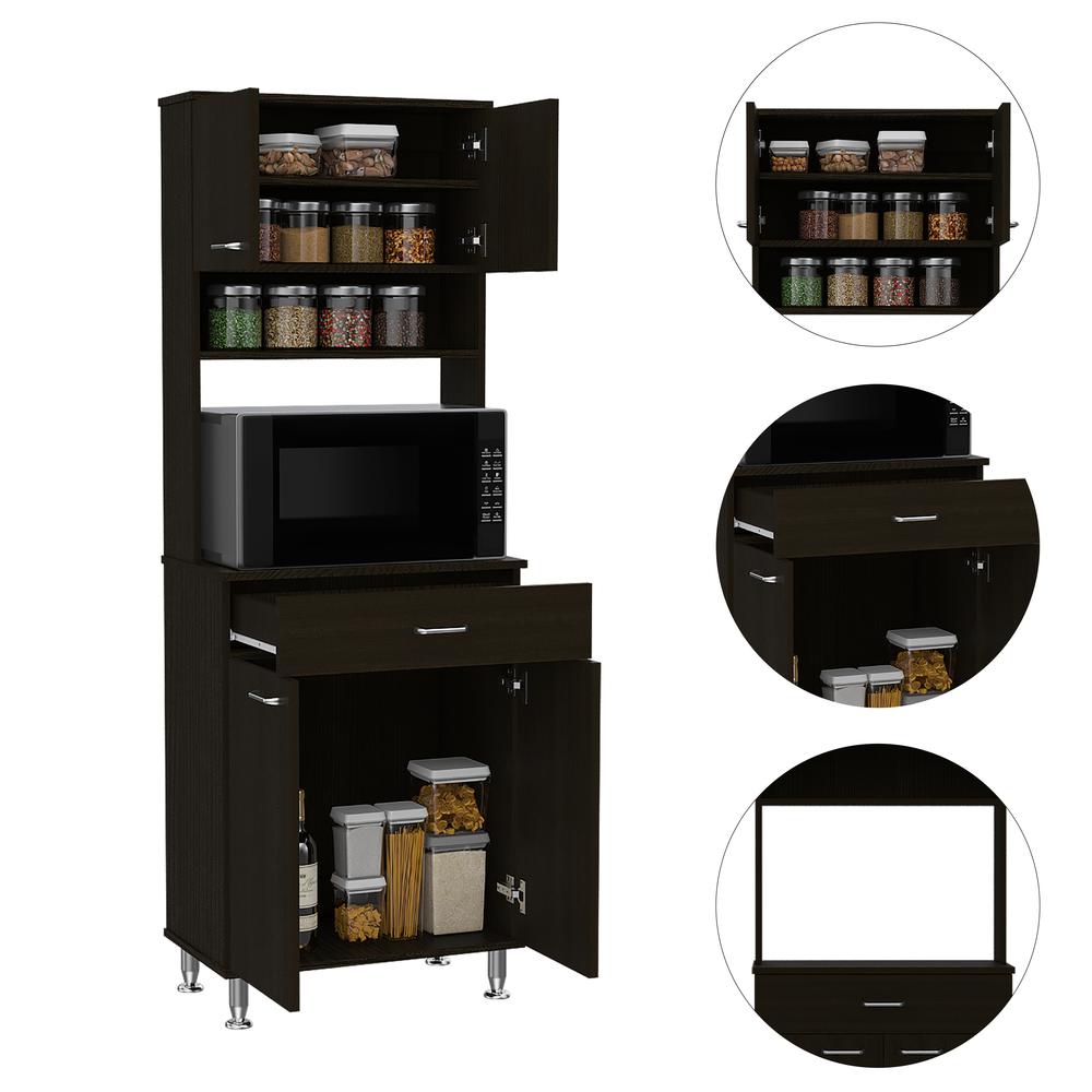 Helis 60 Kitchen Pantry Black Wengue. Picture 5