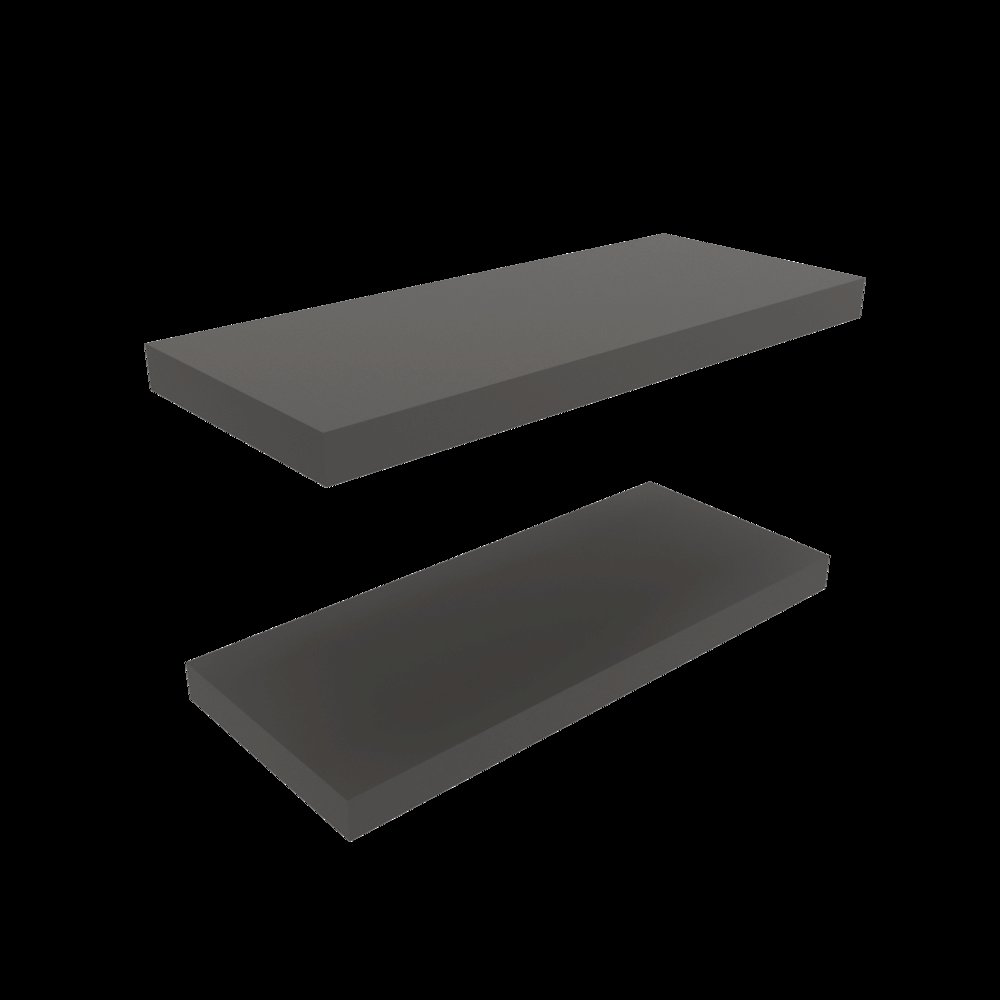 Belville Floating Shelves, 2 Shelves, 1.50" H, Matt Gray. Picture 7