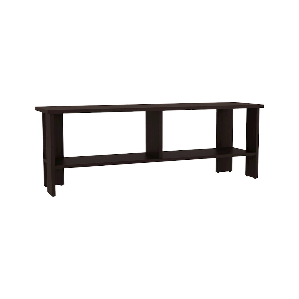 Alderton TV Stand, 2 Shelves, Dark Oak. Picture 1