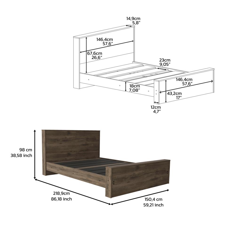 DEPOT E-SHOP Barrie Full Size Bed Frame. Picture 4
