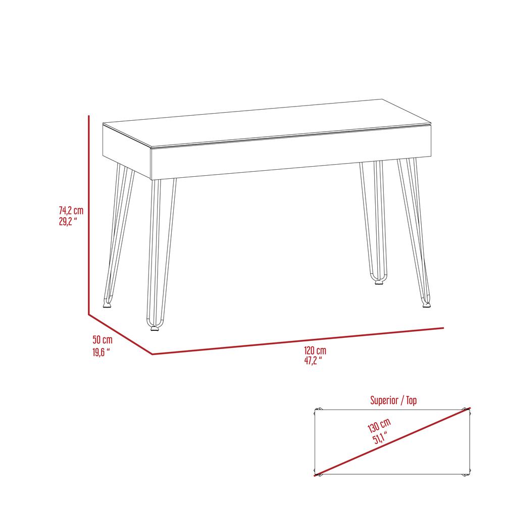 Arizona 120 Drawer Desk - Mahogany. Picture 7