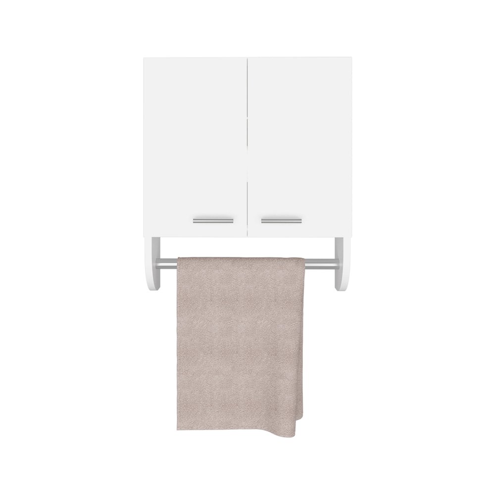 Huslia Medicine Cabinet with 2 Shelves and 2 Doors, White. Picture 1
