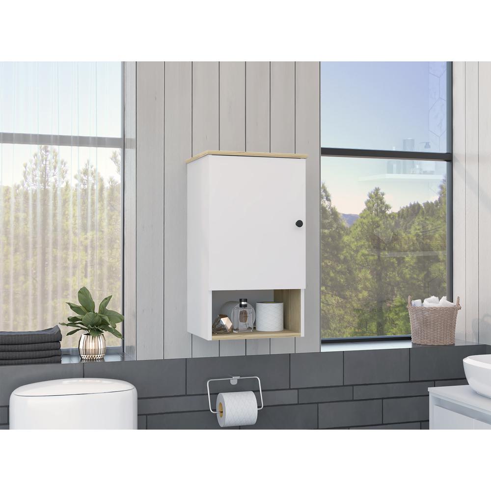 Arya Medicine Cabinet - Light Oak - White. Picture 5
