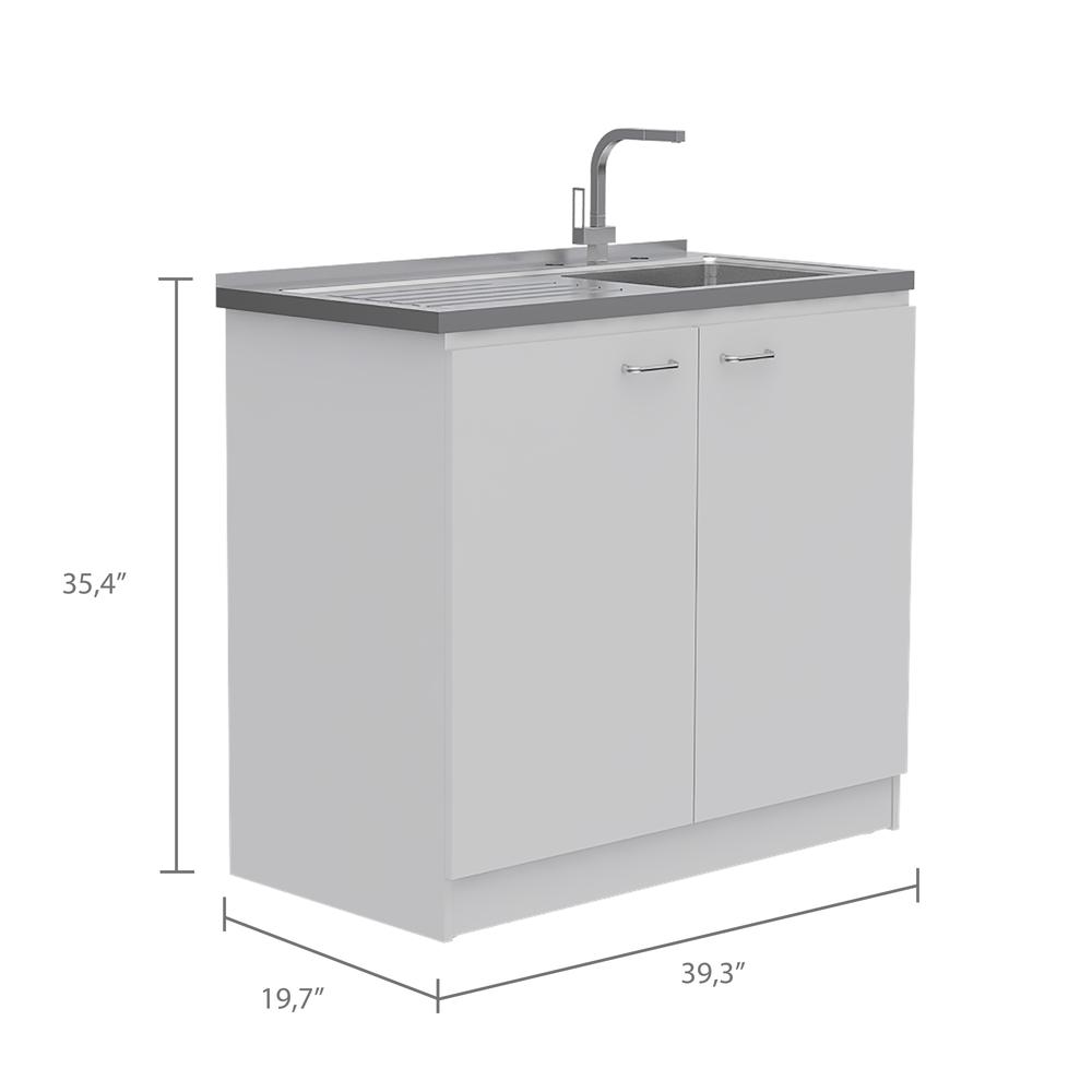 Salento Utility Sink With Cabinet White. Picture 9