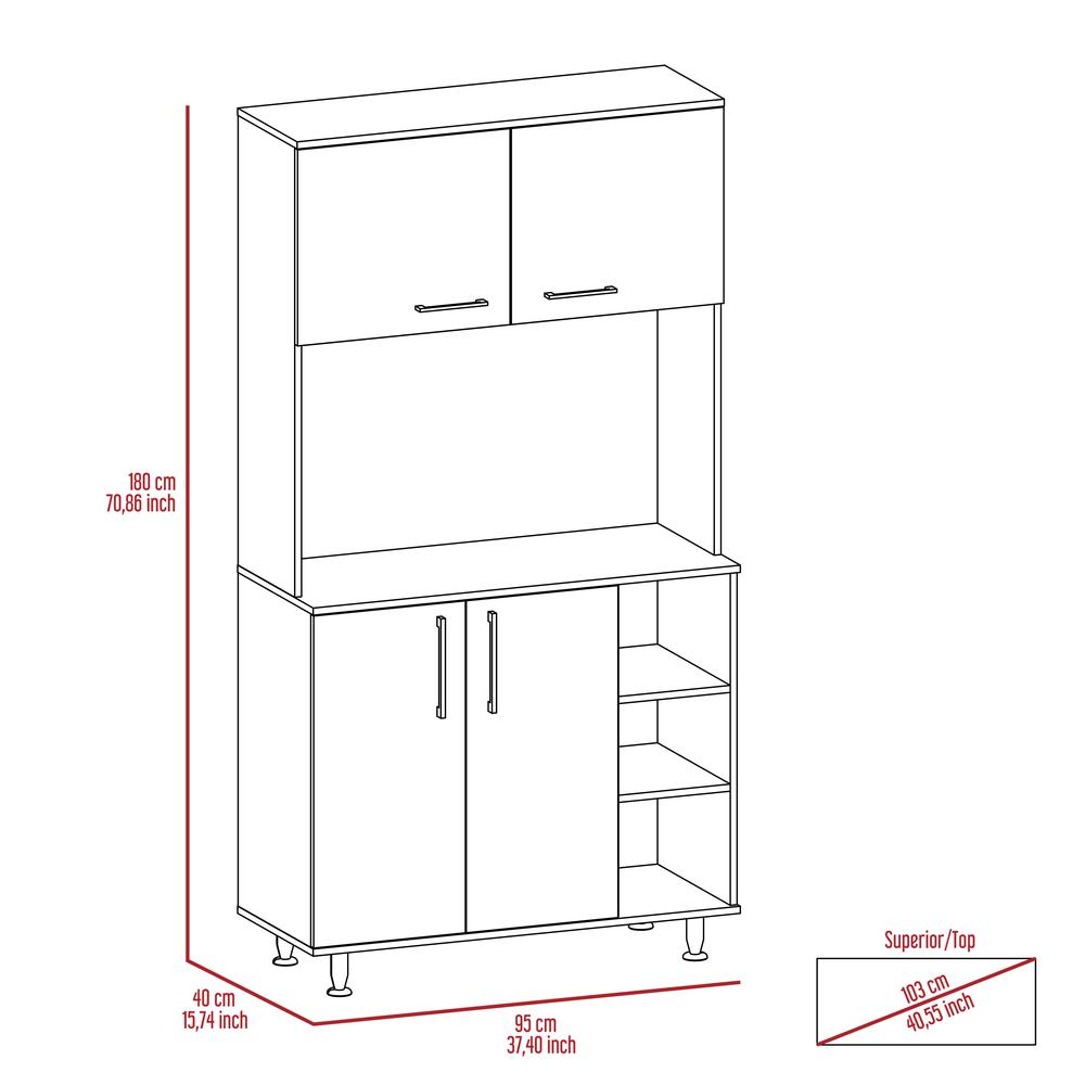 Malta Kitchen Pantry Cabinet White. Picture 6