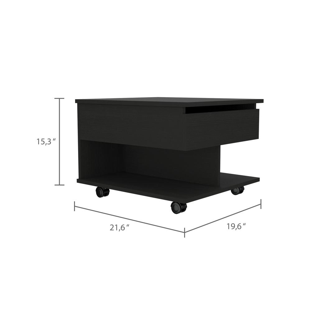 Babel Lift Top Coffee Table - Black. Picture 4