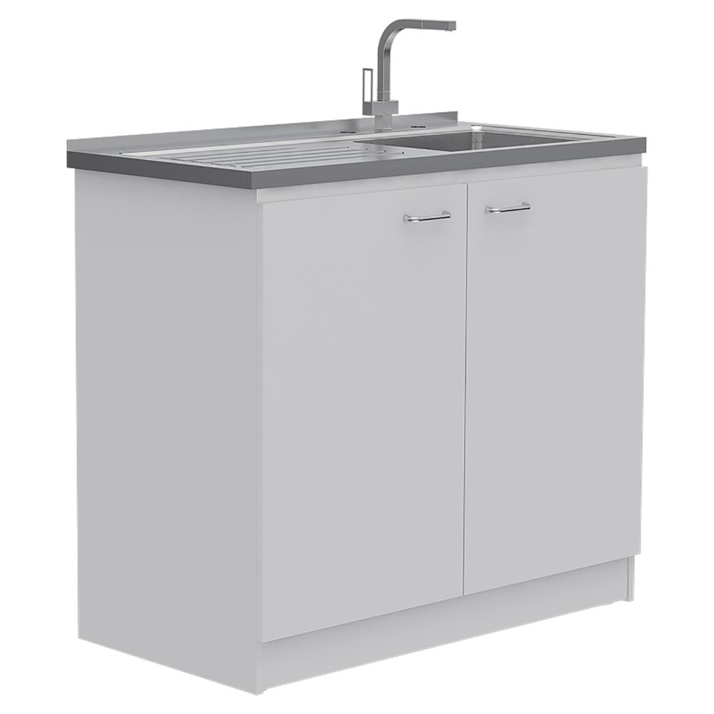 Salento Utility Sink With Cabinet White. Picture 1
