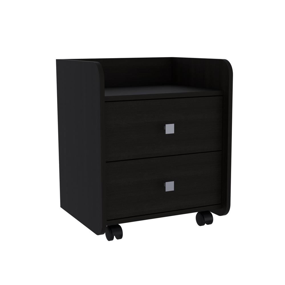 Marsella Nightstand-Black Wengue. Picture 1