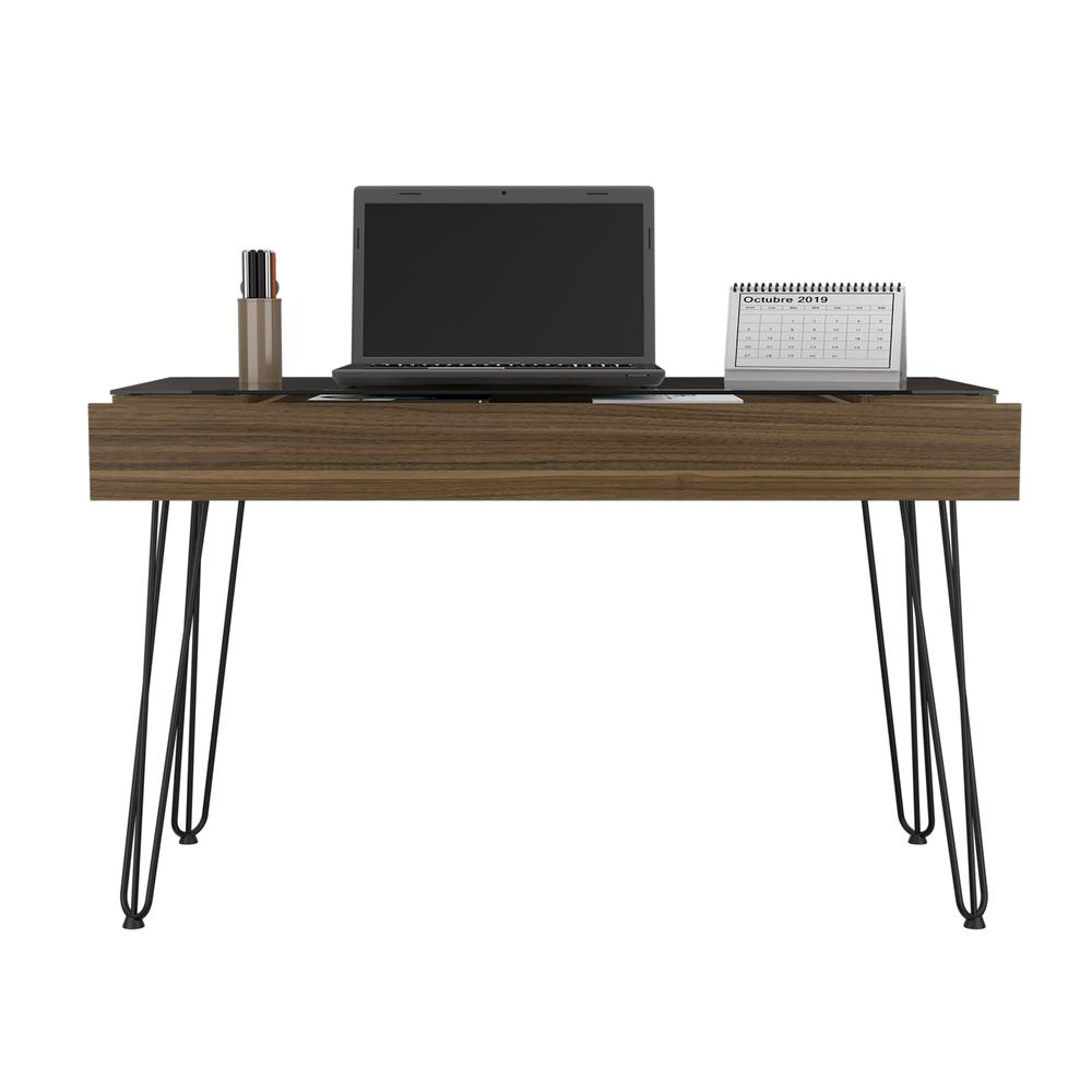 Arizona 120 Drawer Desk - Mahogany. Picture 3
