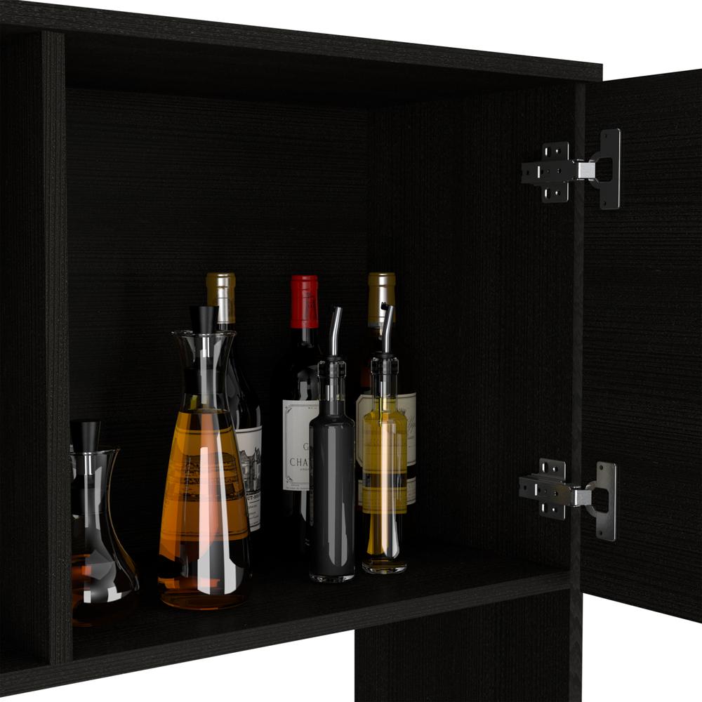 Malta Kitchen Pantry Cabinet Black. Picture 4