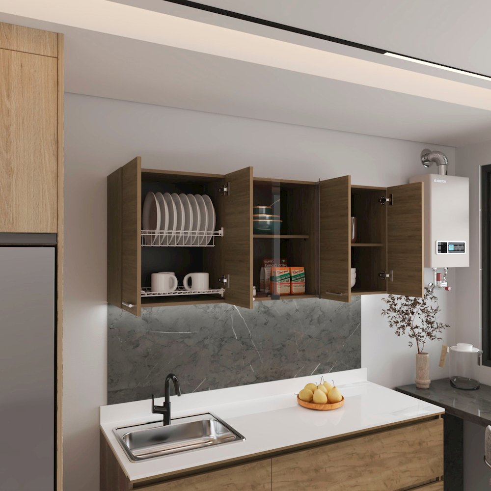 150 Wall Cabinet with Four Doors, Two Internal Shelves. Picture 7