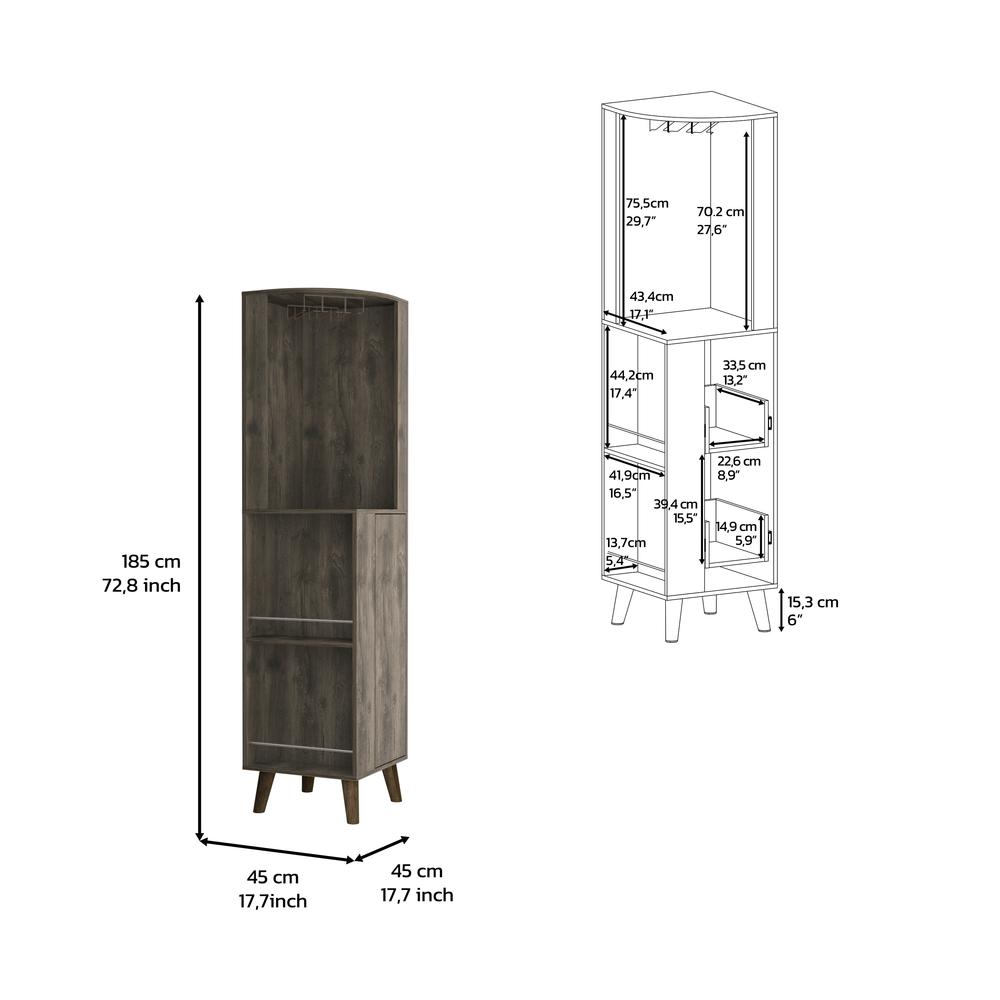 DEPOT E-SHOP Jaipur Corner Bar Cabinet. Picture 3