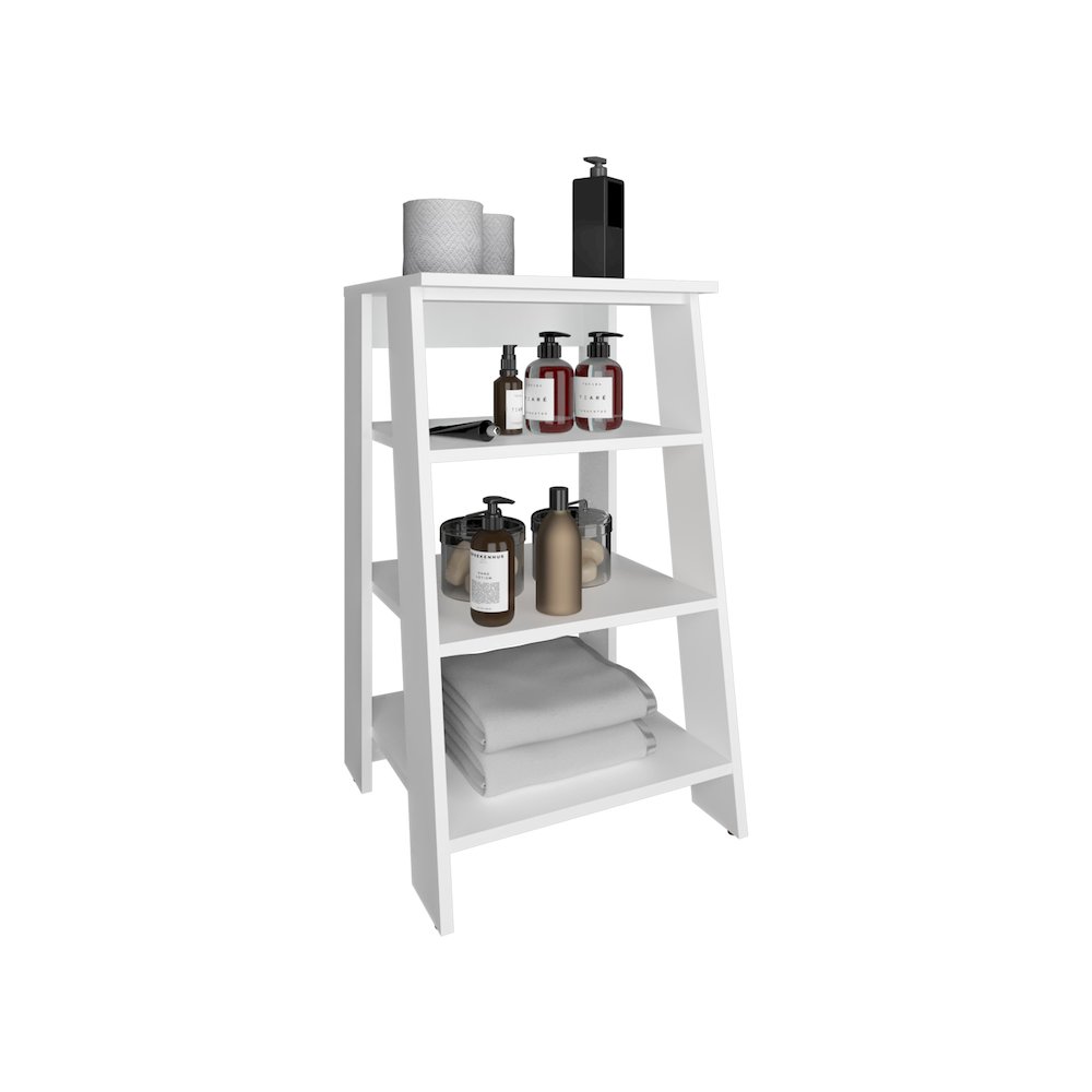 Colyn Linen Cabinet, Four Shelves, Vertical, Black. Picture 4