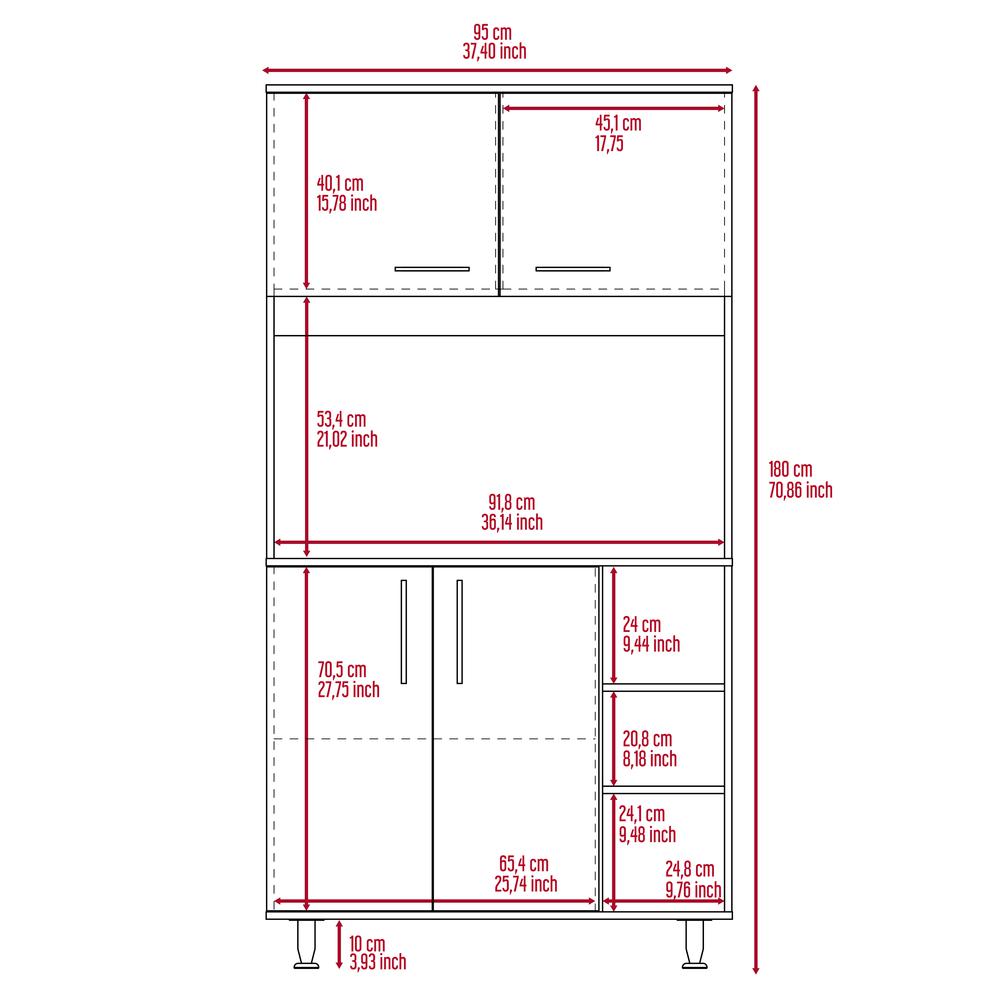 Malta Kitchen Pantry Cabinet White. Picture 5