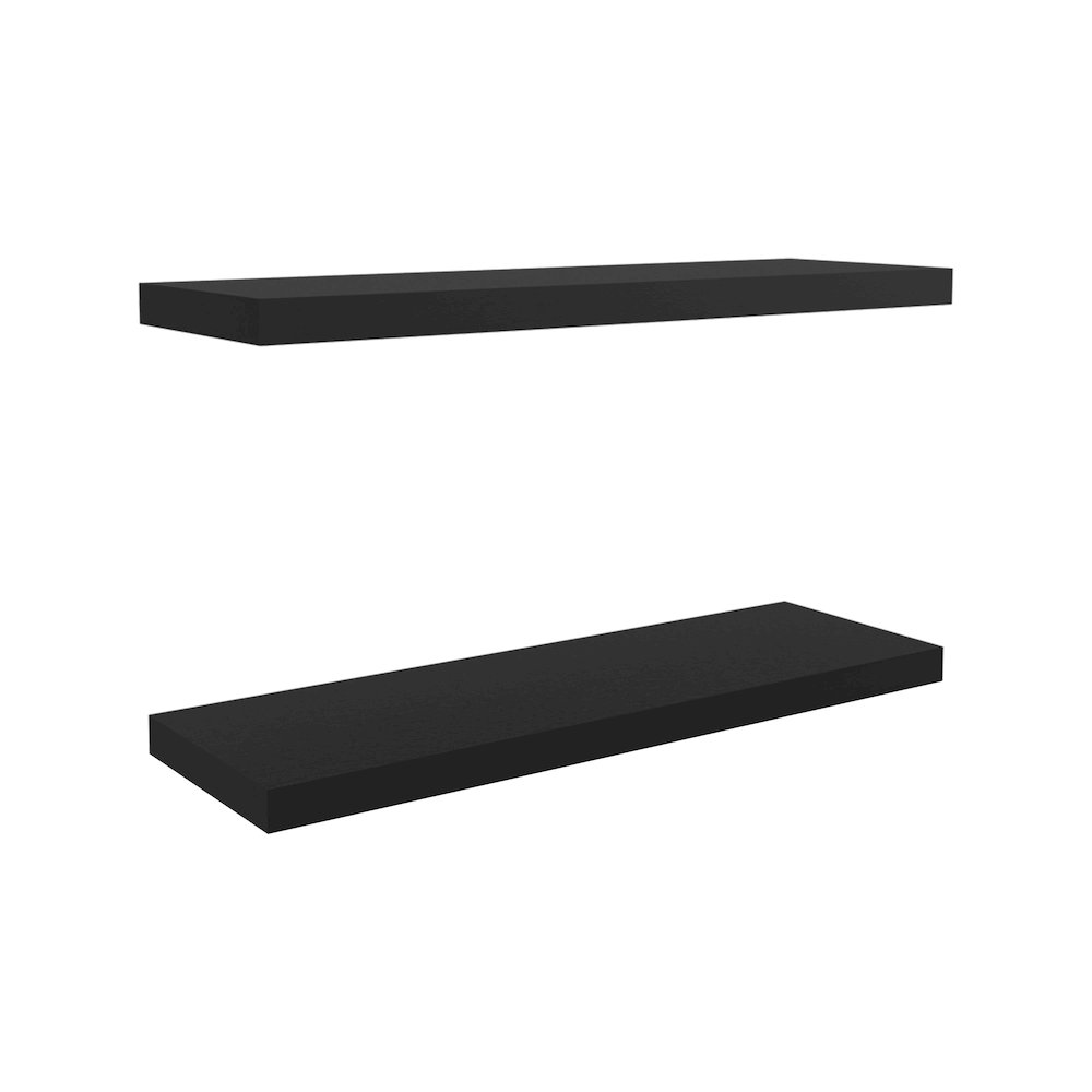 Belville Floating Shelves, 2 Shelves, 1.50" H, Black Wengue. Picture 7