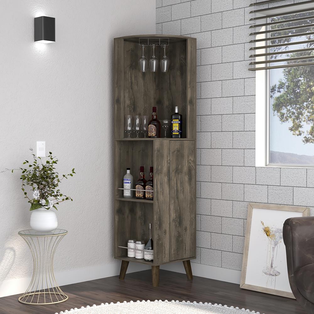 DEPOT E-SHOP Jaipur Corner Bar Cabinet. Picture 5