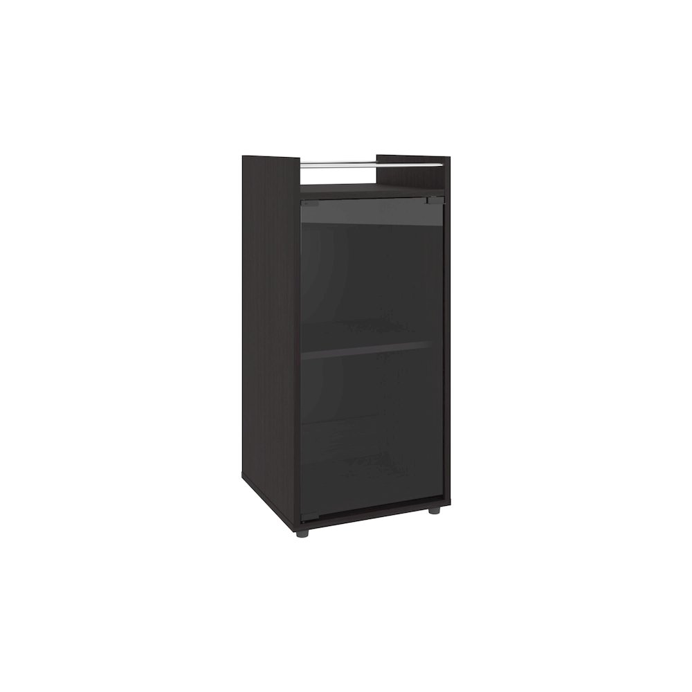 Boon Minibar Cabinet, 1 Glass Door, 3 Shelves, Black Wengue. Picture 4