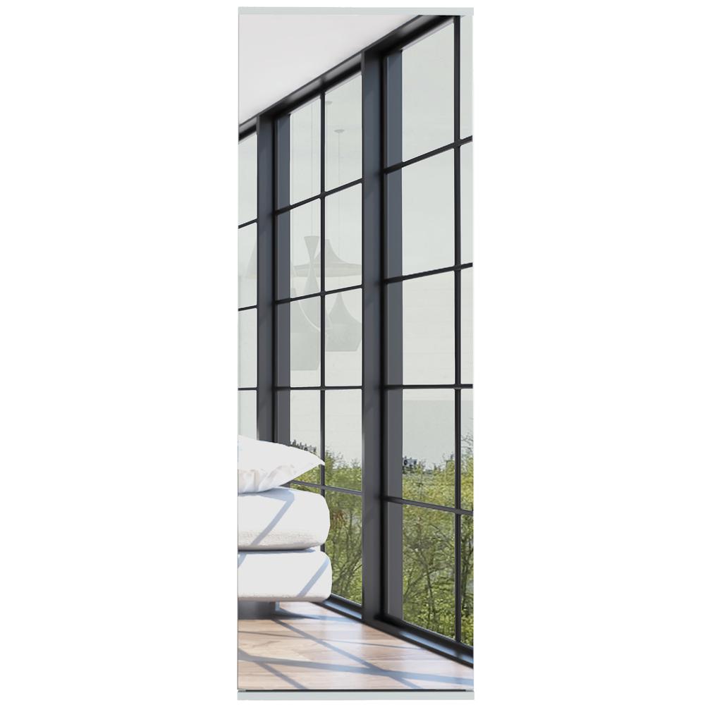 Seul Wall Mounted Shoe Rack With Mirror White. Picture 2