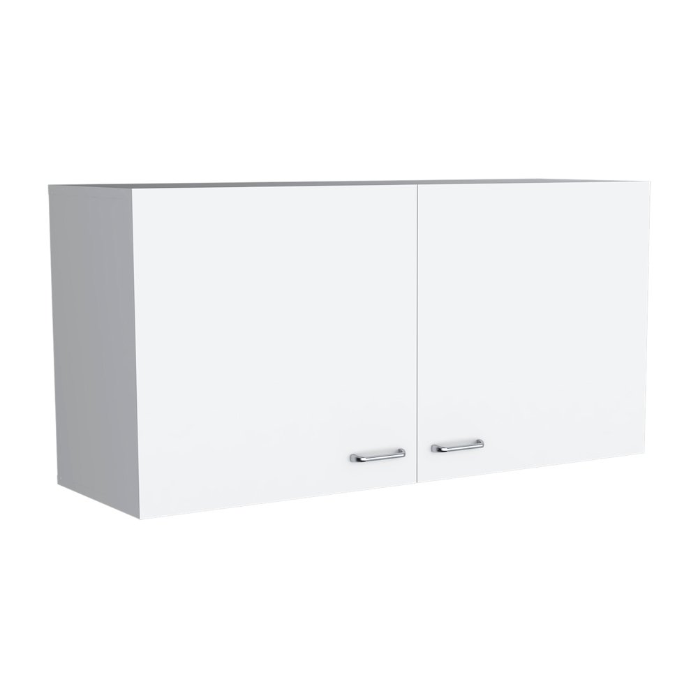 Wall cabinet 19"H, two Doors, two internal Shelves, White. Picture 1