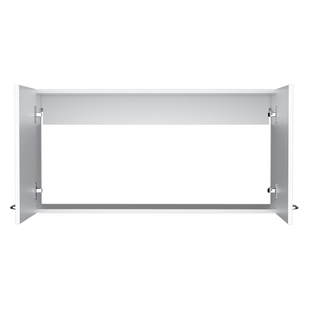 Wall cabinet 19"H, two Doors, two internal Shelves, White. Picture 2